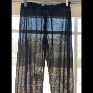 Sheer Coverup Black Bathing Suit Pants by Portocruz